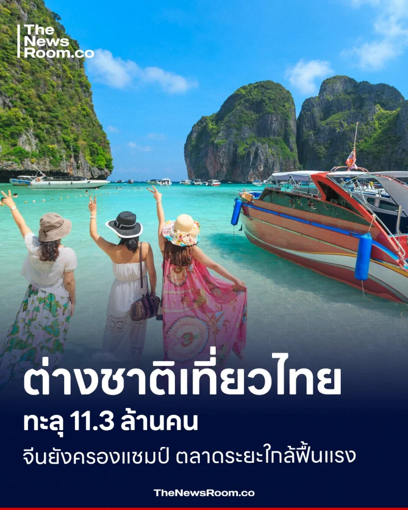 ต่างชาติเที่ยวไทยทะลุ 11.3 ล้านคน จีนยังครองแชมป์ ตลาดระยะใกล้ฟื้นแรง