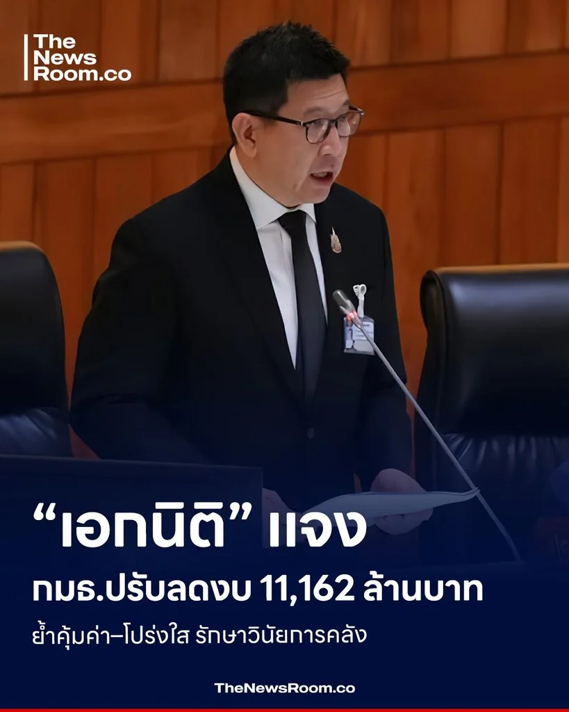 “เอกนิติ” แจง กมธ.ปรับลดงบ 11,162 ล้านบาท ย้ำคุ้มค่า–โปร่งใส รักษาวินัยการคลัง