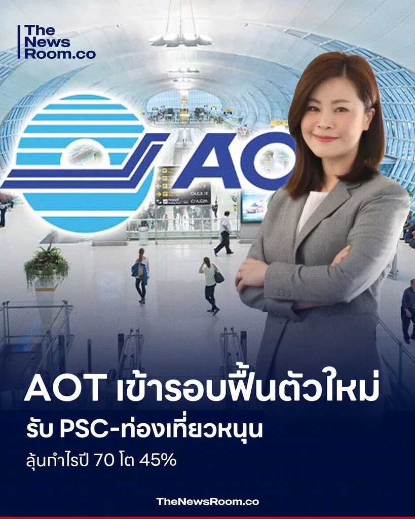 AOT เข้ารอบฟื้นตัวใหม่ รับ PSC-ท่องเที่ยวหนุน ลุ้นกำไรปี 70 โต 45%
